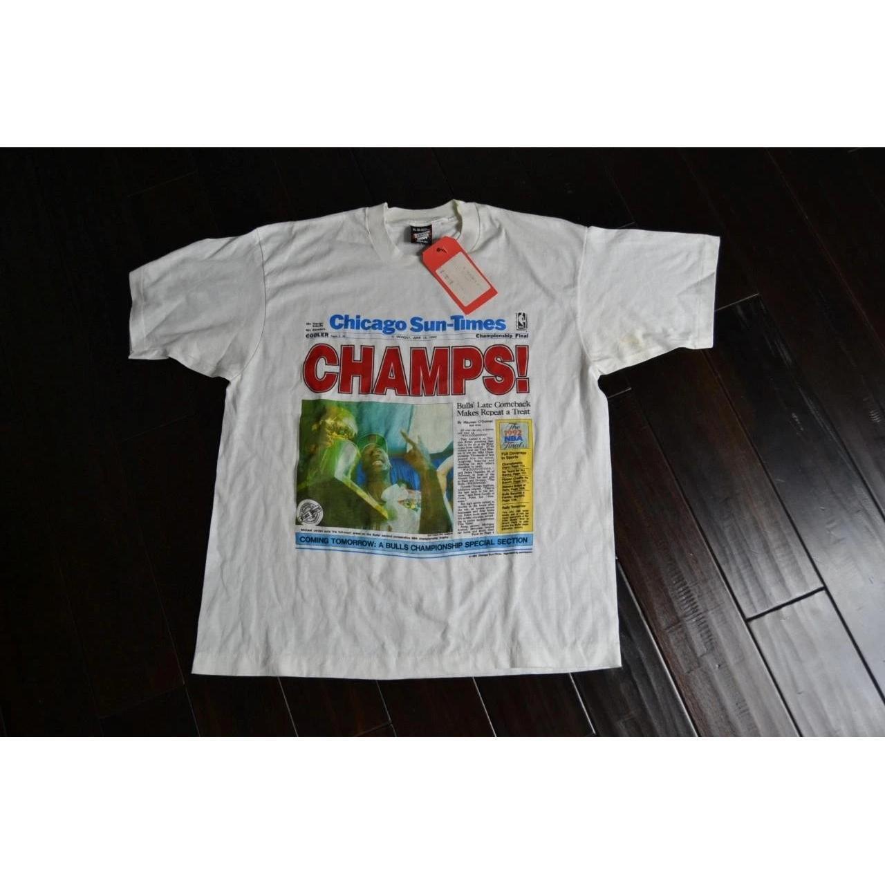 Michael Jordan 1992 Chicago Sun Times Championship T Shirt Size Xl 22